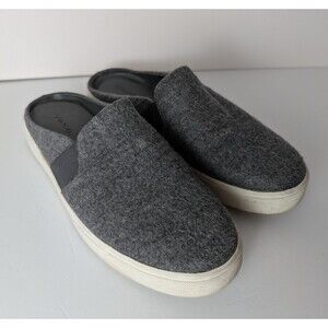 Vince Sneakers Women 8.5M Gray Boiled Wool Blair Elastic Minimal Comfort Shoes